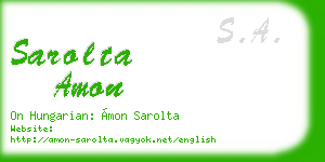 sarolta amon business card